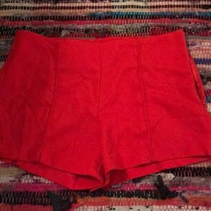 red shorts